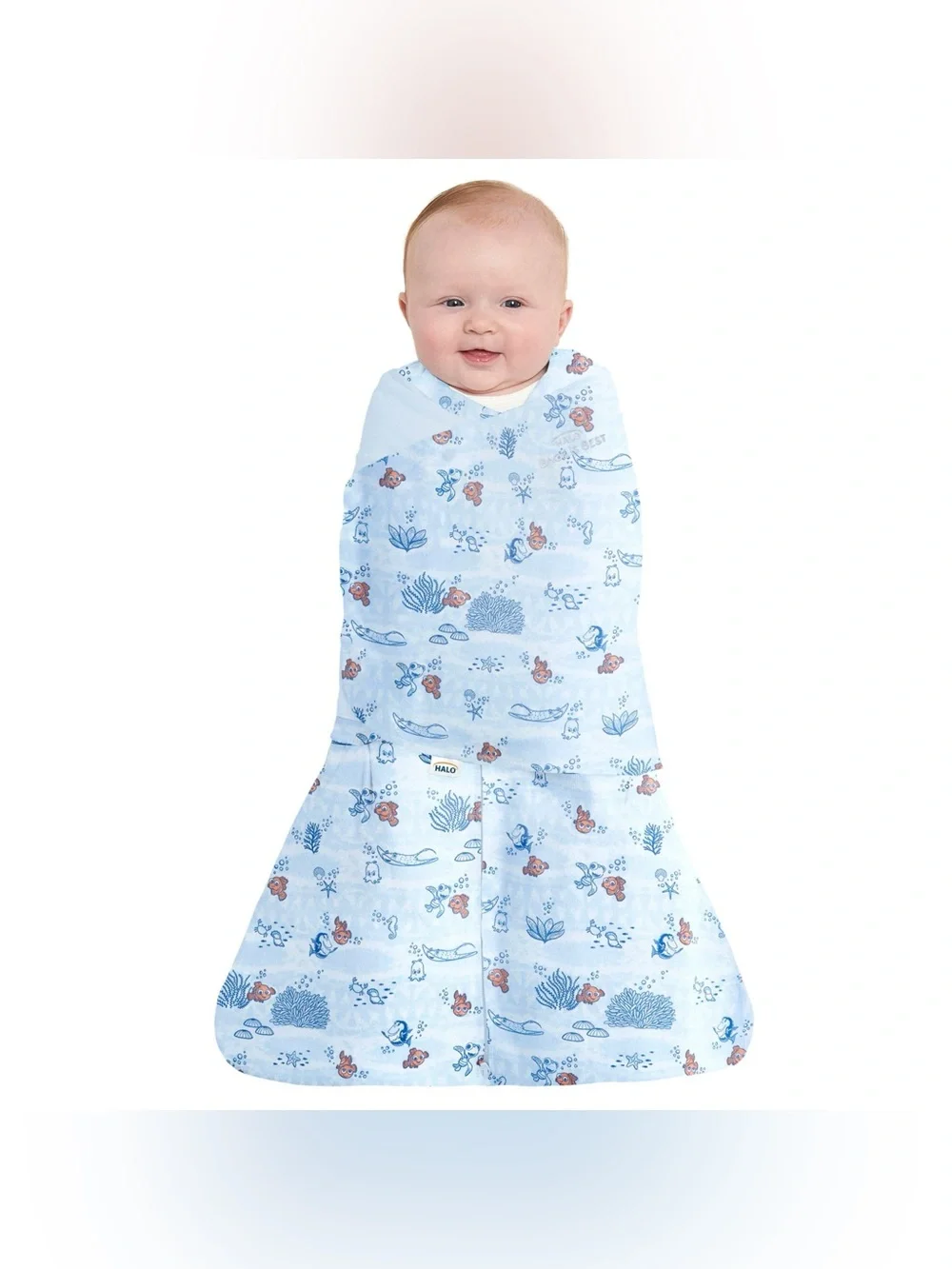 Disney Baby Finding Nemo Halo SleepSack Swaddle Baby Infant 100% Cotton Blanket